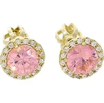 Goldstore Zlaté náušnice pecky růžové Váha: 1.70 g