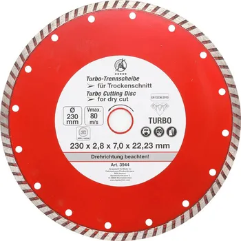 Příslušenství k brusce BGS Kotouč diamantový 230 mm, turbo segment