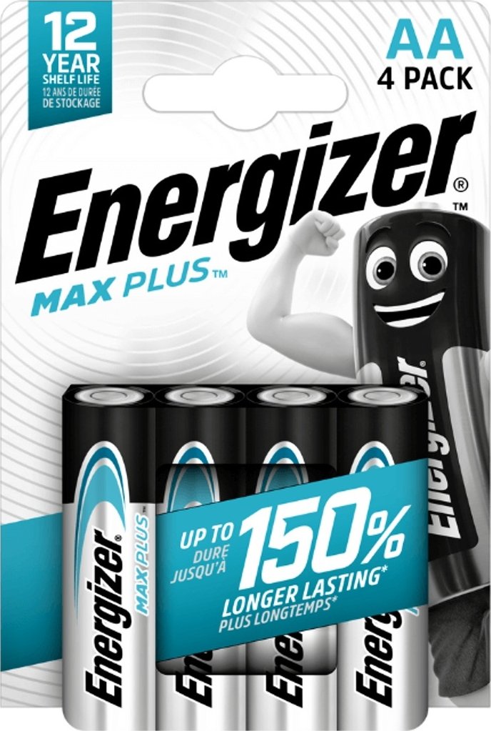 Baterie Energizer Max Plus AA 4 ks - s kupónem KUP15 cena 101 Kč + extra diskrétní expedice