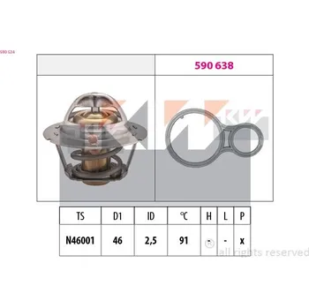 Těsnění motoru Termostat, chladivo KW 580 524