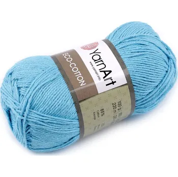 Pletací příze Eco-Cotton 100 g, barva 4 (765) modrá azurová