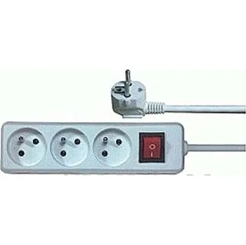 Napájecí kabel Prodlužovací přívod 3m-3x10A+vypínač,3x1mm2