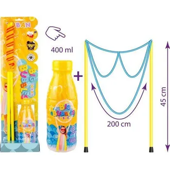 Bublifuk Sada na velké mydlové bubliny Bublifuk TUBAN 400ml Brýle