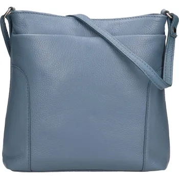 Kabelka Dámská kožená crossbody kabelka Italia Emma - modrá