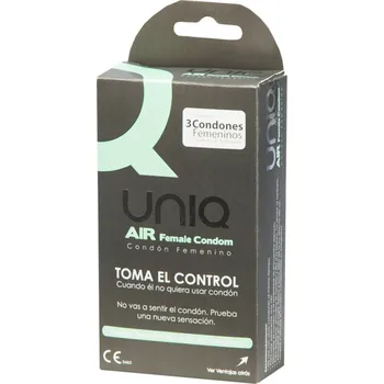 Kondom Kondom dámský Uniq AIR 3 ks - s kupónem KUP15 cena 348 Kč + extra diskrétní expedice