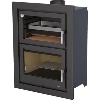 Krbová kamna BRONPI MURANO E krbová vložka 14 kW, s troubou, černá