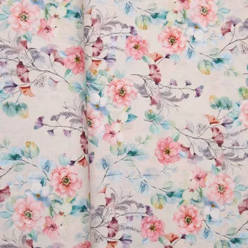 Tegatex Bavlněná látka metráž – růžové květy