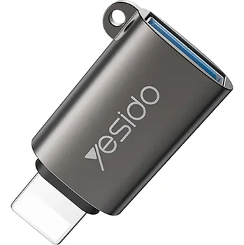 Video kabel Přepojka / adaptér YESIDO - Lightning na USB-A 3.0 - bez kabelu - šedá