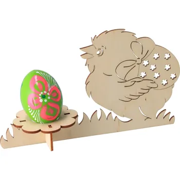 Velikonoční dekorace Velikonoční stojánek na 1 vajíčko s kuřátkem