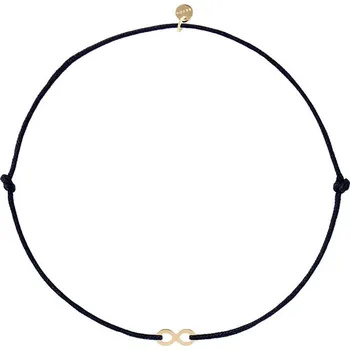 Náramek Náramek zlaté infinity černý