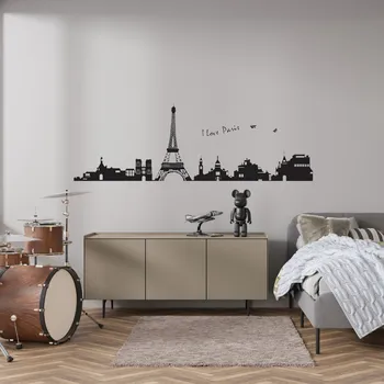 Samolepící dekorace Samolepka na zeď "Paříž" 55x165 cm