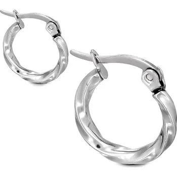 Náušnice Ocelové náušnice kroucené kruhy
