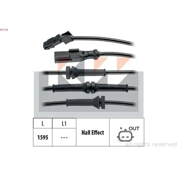 Přislušenství brzdového systému Snímač, počet otáček kol KW 460 145