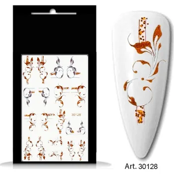 BIO NAILS BIO-nails vodolepka 30128 ornament s červeným zlatem