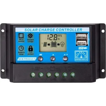 solární regulátor Solární regulátor PWM 12-24V/20A+USB pro Pb baterie, , LiFePO4,Li-ion