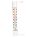 Velký skleněný teploměr 26,5 cm bílý