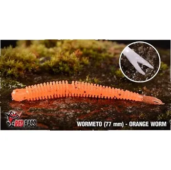Umělá nástraha Červosmáček REDBASS Wormeto 77mm_Orange Worm UV