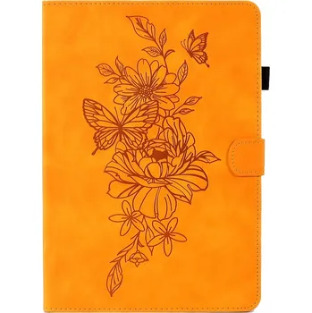 Pouzdro na tablet VSECHNONAMOBIL 57123 ART FLOWER Zaklápěcí pouzdro Huawei MatePad T10 / T10S žluté