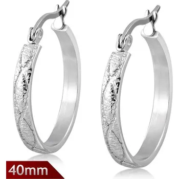 Náušnice 40mm - Kruhové náušnice, prolínající se vlnky