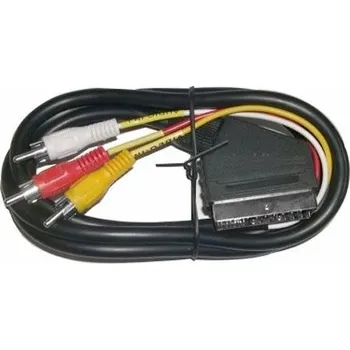 Video kabel Kabel Scart IN - 3x Cinch OUT, 1,5m