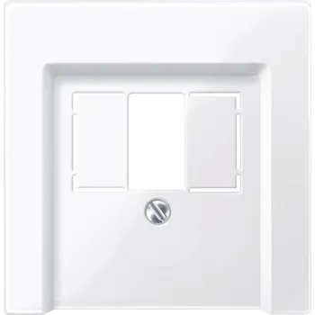 Elektrická zásuvka Merten kryt telefonní zásuvka TAE Systéem M, 1-M, M Smart, M Plan, M Creativ polární bílá lesklá 296019