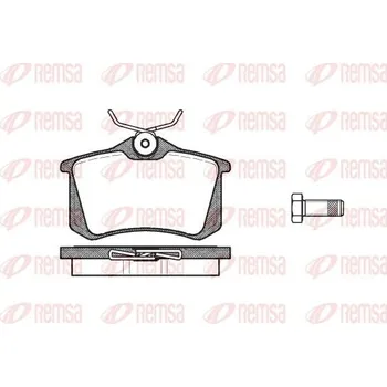 Brzdová destička Sada brzdových destiček, kotoučová brzda REMSA 0263.10