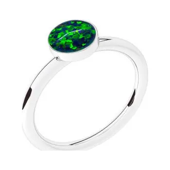Prsten NUBIS® Stříbrný prsten s opálem - velikost 61 - NBP42-OP19-61