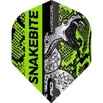 Příslušenství pro šipky Letky Red Dragon Peter Wright Snakebite Hardcore Coiled Snakeskin Green