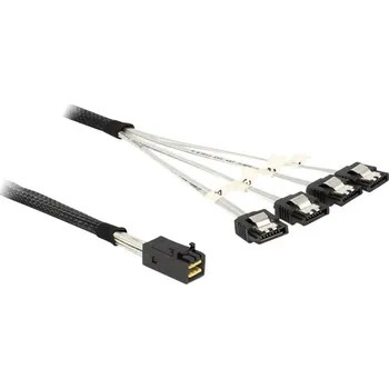 Elektrická zásuvka Delock pevný disk kabel [1x Mini SAS zásuvka (SFF-8643) - 4x SATA zástrčka 7-pólová] 0.50 m černá