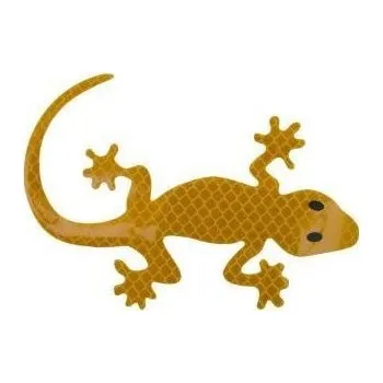 Síťový kabel Reflexní nálepka Ještěrka GECKO žlutá