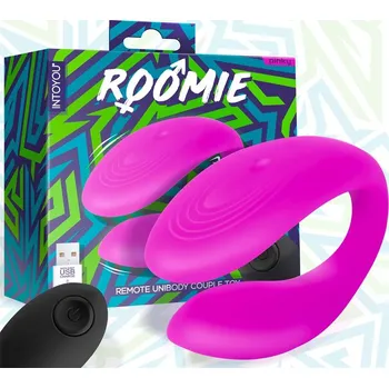 Vibrátor InToYou Roomie Couples Vibrator Liquid Silicone Remote Control Pink