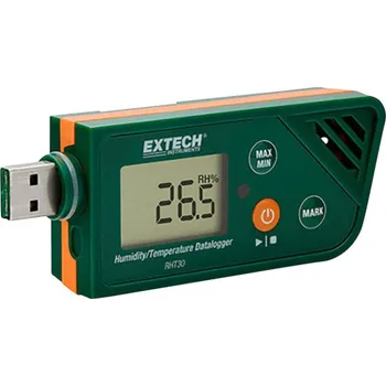 Extech RHT30 multifunkční datalogger Kalibrováno dle (DAkkS), veličiny: vlhkost vzduchu, teplota -30 do +70 °C 0.1 do 99