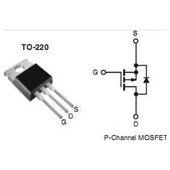 Síťový kabel IRF9510 P MOSFET 100V/4A 43W TO220
