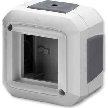 vypínač 3903N-C03540 S Krabice nástěnná IP 20, pro přístroje 45x45, pro průběžnou montáž, šedá