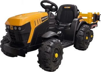 Dětské elektrovozidlo Buddy Toys BEC 8212 JCB traktor + vozík oranžový/černý