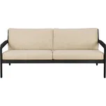 Sofa Ethnicraft Jack Outdoor černý rám přírodní polstrování 180x90