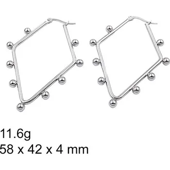 Náušnice Náušnice - Kruhy - 58 x 42 x 4 mm - 11.6g