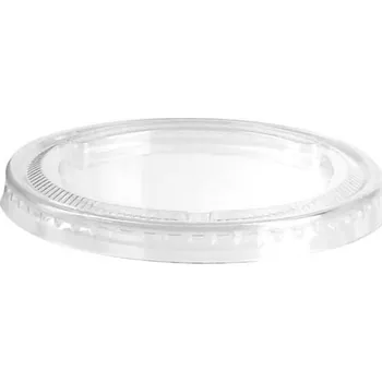 Jednorázové nádobí Gastro obaly Víčko rPET ploché bez otvoru pro MINI kelímek GPU7 (min. počet 2000ks)