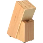 Dřevěný stojan na nože BRILLANTE gumovník - 22 x 17 x 9 cm