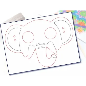 Karnevalová maska Radost v písku Maska na obličej vzor 18