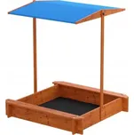 Dřevěné pískoviště se stříškou Barva: Modrá