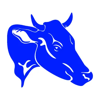 Samolepící dekorace Kráva 003 pravá (19 - modrá dynamic) SAMOLEPKA NA AUTO, NÁLEPKA, FÓLIE, POLEP, TUNING, VLASTNÍ TEXT, TISK, AUTOSAMOLEPKY.cz, POLEPY, OBRÁZEK, LOGO, 3D STICKERS