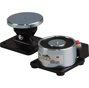 Zvedací magnet Přídržný elektromagnet 24V/100kg (s vypínacím tlačítkem a protikusem s kloubem)