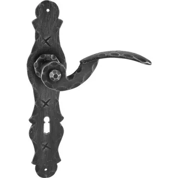 Dveřní kování MP KOVANI MP kování GA - KONSTANZ (kovná šedočerná) Provedení: PZ (klika/klika, zámek FAB), Rozteč: 72 mm