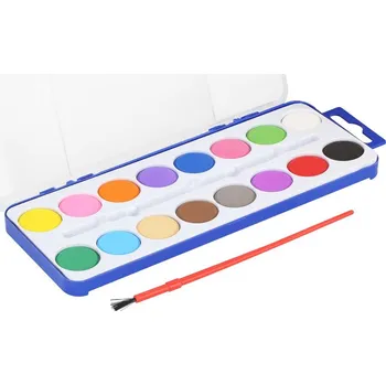 Vodová barva Vodové barvy se štětcem, 16 barev