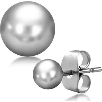 Náušnice Ocelové náušnice, lesklá kulička 4mm