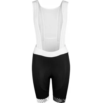 Cyklistické kalhoty FORCE kraťasy F VISION LADY se šráky a vl, černo-bílé XL