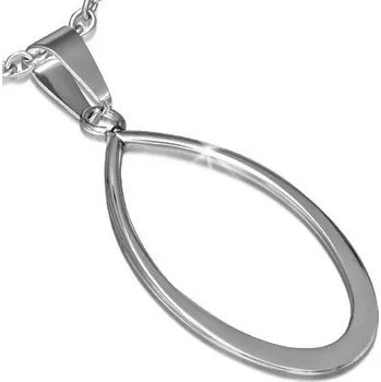 Přívěsek Ocelový přívěsek ovál, dole lisovaný