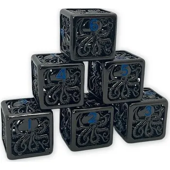 Příslušenství k deskovým hrám imago Sada kovových kostek Hollow - Cthulhu k6, barva měděná