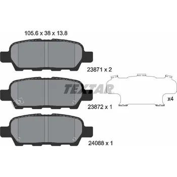 Brzdová destička Sada brzdových destiček, kotoučová brzda TEXTAR 2387101